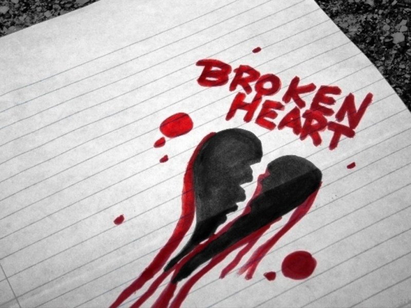 Broken heart, but no suicide