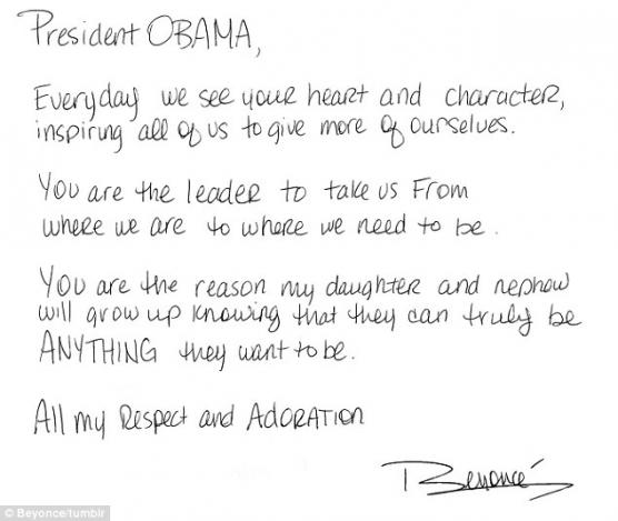 Beyonce Open Letter