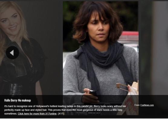 Halle Berry is beautiful in this picture, far from scary!