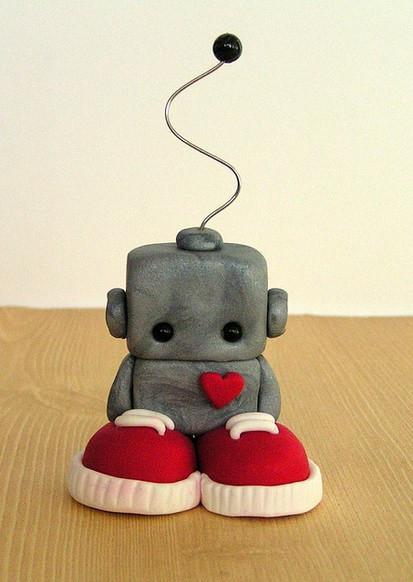 sad robot broken heart love loss heartache cute LittleGreyCoconut flickr