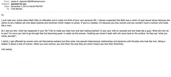 The Original EMail To Trish